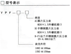 膜片壓力表（biǎo）型（xíng）號表示